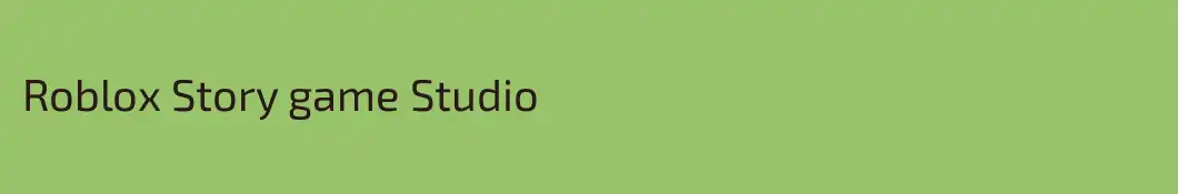 Roblox Story game Studio